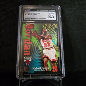 Michael Jordan 1997-98 Skybox ' Z-Force ' Graded 8.5 NM/Mint + CGC card #23